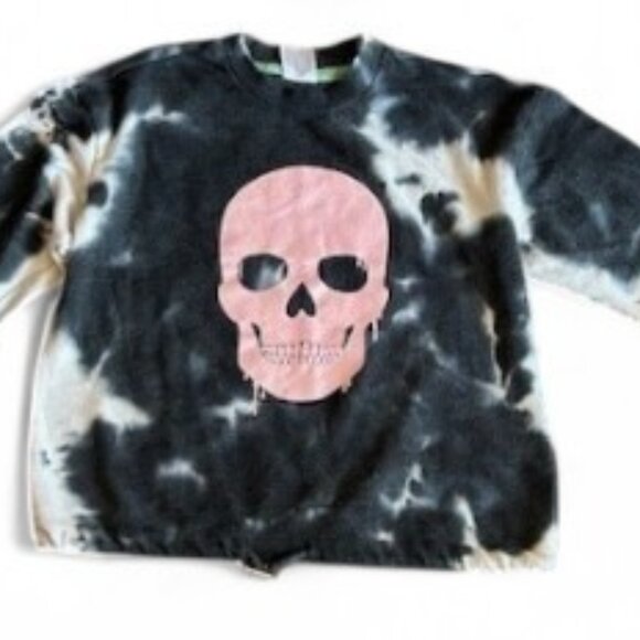 Tie Dye Skull Sweatshirt No Boundaries XS‎ - Picture 1 of 9